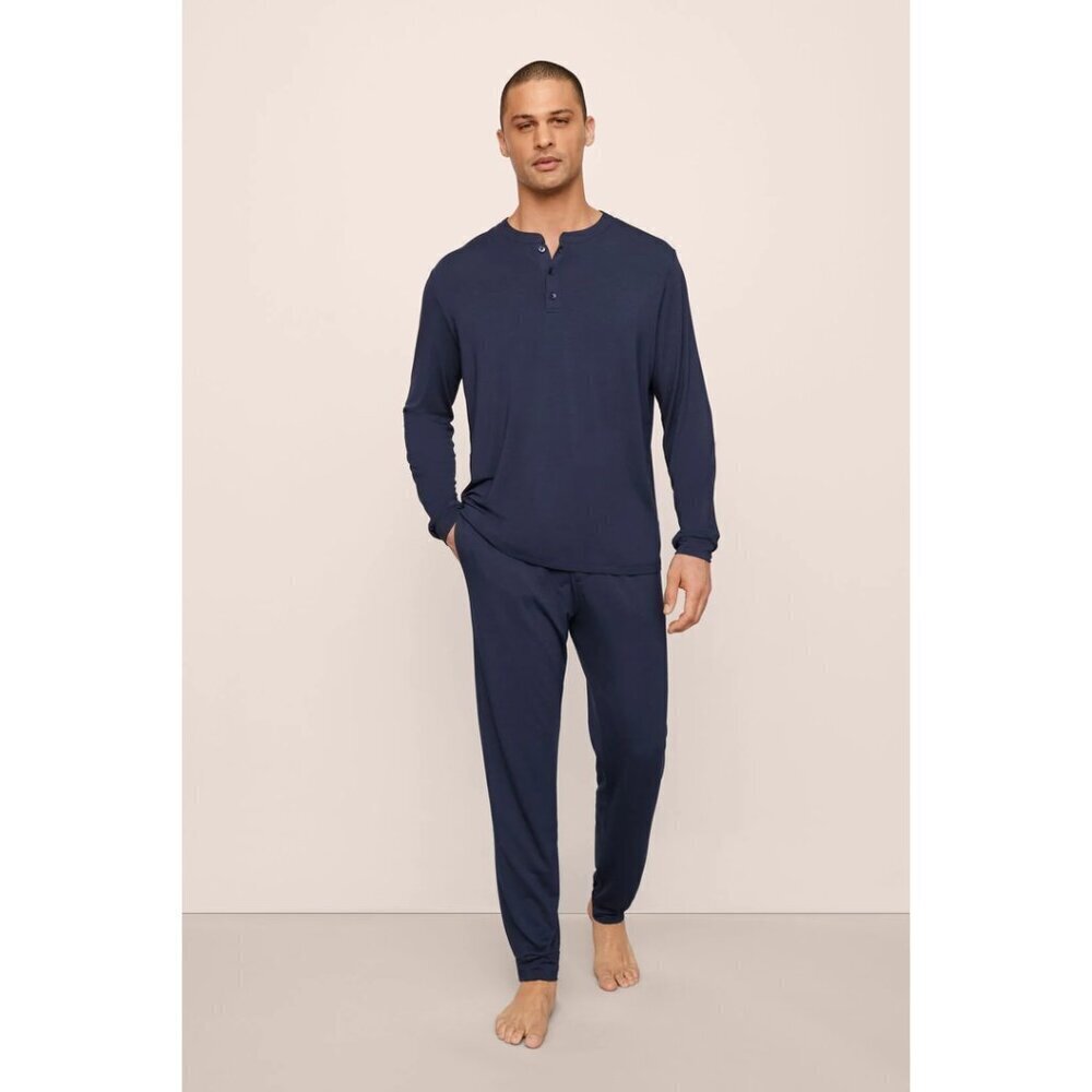 EBERJEY Henry Jersey Pajamas in True Navy Size X-Small NWT